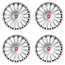 Capace pentru Fiat (roșu) 16 CRYSTAL silver