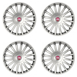 Capace pentru Fiat (roșu) 16 CRYSTAL silver
