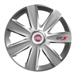 Capacele butucurilor pentru Fiat (rosii) 16 GTX CARBON silver