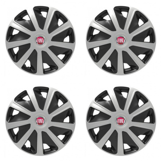 Capace de roți pentru Fiat (roșu) pentru furgonete 16 Craft silver and black