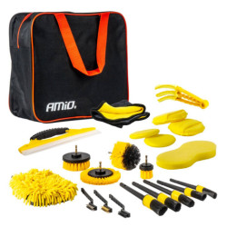 Set de detailing pentru curățarea mașinii 22 buc AMiO-04329