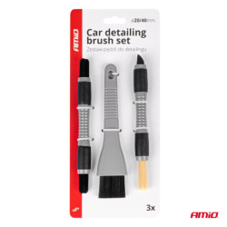 Set perii curățare interior auto 3buc AMIO-04033