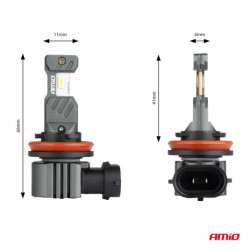 Becuri LED iluminare principală Seria Hybrid H8 H9 H11 H16 6000K Canbus 60W AMIO-04116