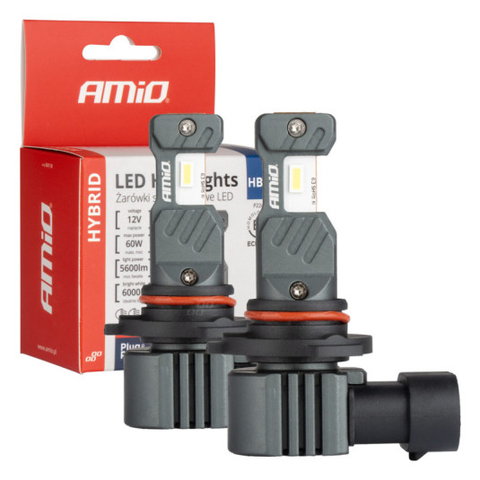 Becuri LED pentru iluminare principală serie Hybrid HB4 9006 6000K Canbus 60W AMIO-04118