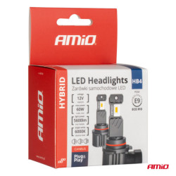 Becuri LED pentru iluminare principală serie Hybrid HB4 9006 6000K Canbus 60W AMIO-04118
