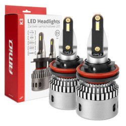 Becuri LED faruri principale K3 H8 H9 H11 H16 12V 6000K canbus AMIO-03686