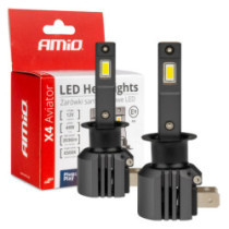 Becuri LED seria X4 AVIATOR H1 6500K max 44W AMIO-03761
