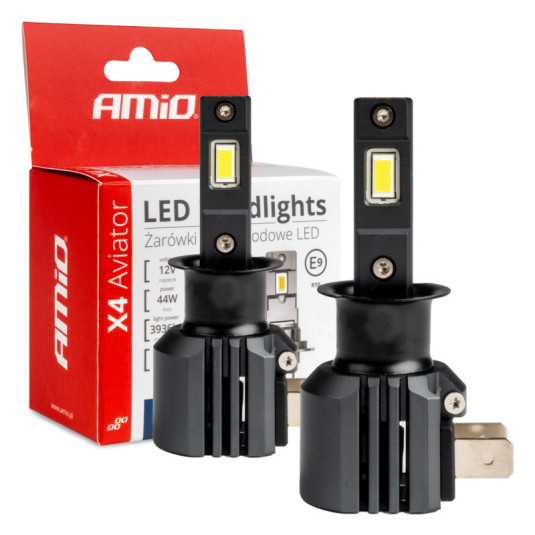 Becuri LED X4-series AVIATOR H3 6500K max 44W AMIO-03762