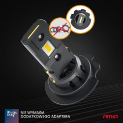 Becuri LED X4-series AVIATOR H7/H18 6500K max 44W AMIO-03764