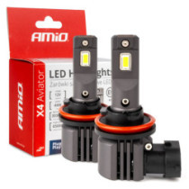 Becuri LED seria X4 AVIATOR H8/H9/H11/H16 6500K max 44W AMIO-03765