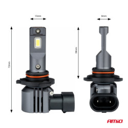 Becuri LED X4-series AVIATOR HB3 9005 HIR1 9011 H10 6500K max 44W AMIO-03766