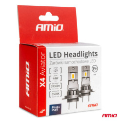 Becuri LED seria X4 AVIATOR HB4 9006 6500K max 44W AMIO-03767