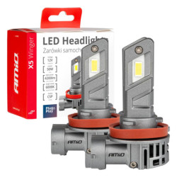 Becuri LED seria X5 WINGER H8 H9 H11 6000K max 50W AMIO-03947