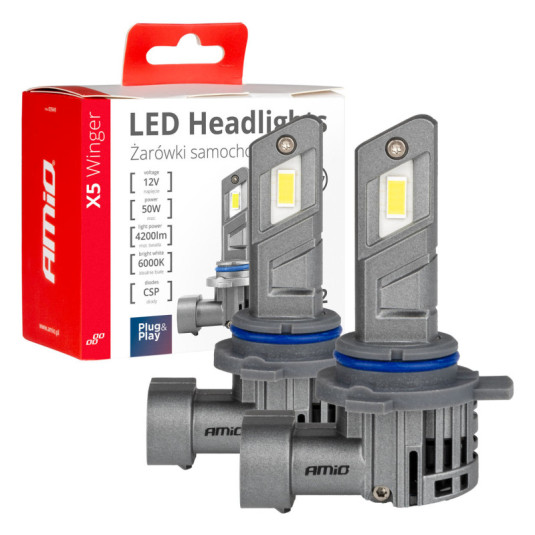 Becuri LED seria X5 WINGER HIR2 6000K max 50W AMIO-03950