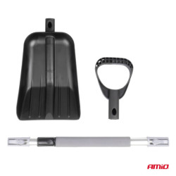 Lopată de zăpadă telescopică cu lamă de aluminiu 103-131 cm AMiO-04152