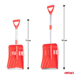 Lopată retractabilă pentru zăpadă cu lamă din aluminiu 71-91 cm AMiO-04151