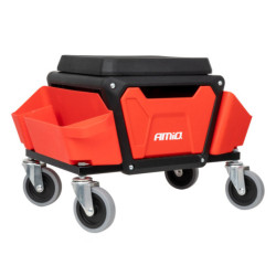 Scaun de atelier pe roți cu spațiu de depozitare pentru unelte 150kg AMiO-04268