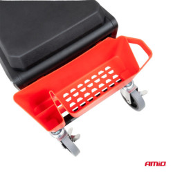 Scaun de atelier pe roți cu spațiu de depozitare pentru unelte 150kg AMiO-04268