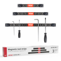 Suporturi magnetice pentru scule 1x20cm 1x30,5cm 1x46cm set AMiO-04263