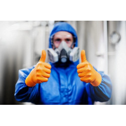 Mănuși nitril GoGrip portocalii mărimea XXL, 50 buc.