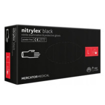 Manusi din nitril Nitrylex Basic marimea L, 100 buc negru