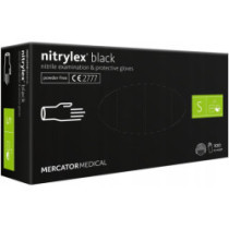 Mănuși din nitril Nitrylex Basic mărimea S, 100 buc negru