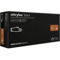 Mănuși din nitril Nitrylex Basic mărimea XL, 100 buc negru