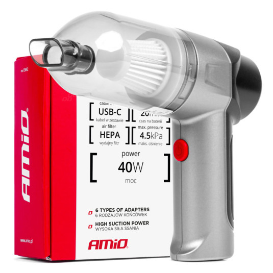 Aspirator wireless HEPA pentru mașină AMiO-03692