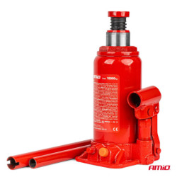 Cric hidraulic cu piston 10T în cutie PVC AMIO-04184