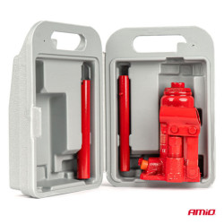 Cric hidraulic cu piston 2T în cutie PVC AMIO-04182