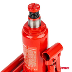 Cric hidraulic cu piston 5T în cutie PVC AMIO-04183