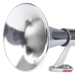 Claxon fanfară crom 640 mm 12V 24V AMiO-04076