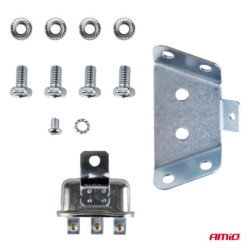 Set semnalizare sonoră claxon 2 buc roșu 125 mm 12V AMIO-04075