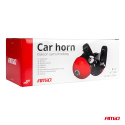 Set semnalizare sonoră claxon 2 buc roșu 125 mm 12V AMIO-04075