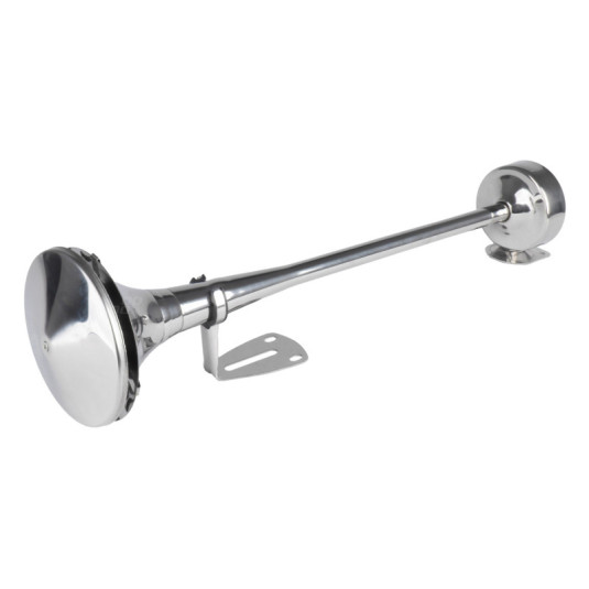 Semnalizare sonoră claxon crom 520 mm 12V 24V HighTone AMIO-04077