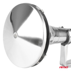Semnalizare sonoră claxon crom 520 mm 12V 24V HighTone AMIO-04077