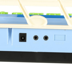 Claviatură pentru copii pian interactiv orgă 37 de taste suport microfon albastru