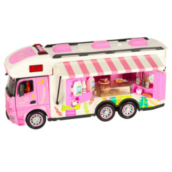 Caravană telecomandată caravană telecomandată mașină 2,4 GHz sunete lumini accesorii roz