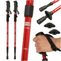 Bețe Nordic walking plabile 2 bucăți roșii