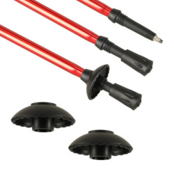 Bețe Nordic walking plabile 2 bucăți roșii