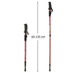 Bețe Nordic walking plabile 2 bucăți roșii