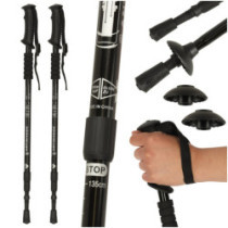 Bețe pentru Nordic walking pliabile 2 bucăți negre