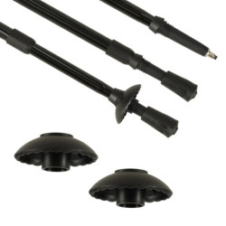 Bețe pentru Nordic walking pliabile 2 bucăți negre