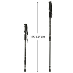 Bețe pentru Nordic walking pliabile 2 bucăți negre