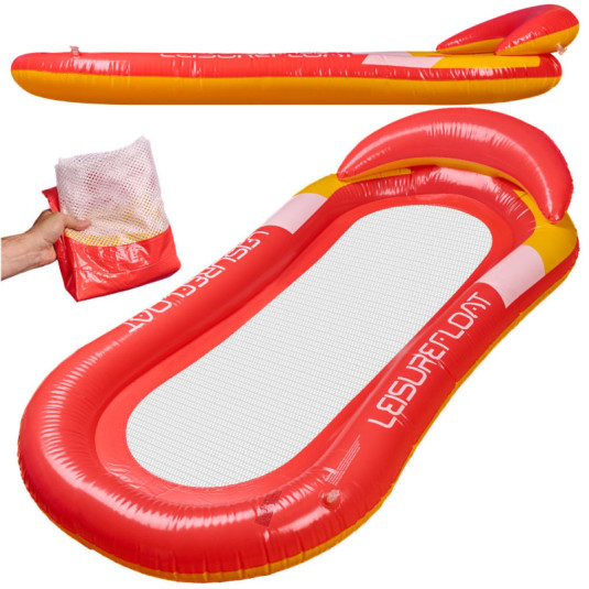 Saltea de plajă gonflabilă, hamac, pat de apă, scaun, piscină roşu