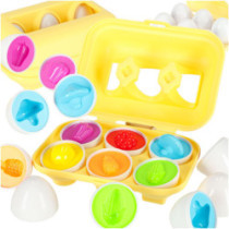 Puzzle educativ sortator potrivire forme ou montessori fructe legume 6buc