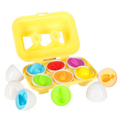 Puzzle educativ sortator potrivire forme ou montessori fructe legume 6buc