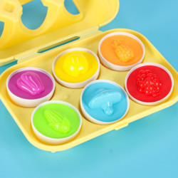 Puzzle educativ sortator potrivire forme ou montessori fructe legume 6buc