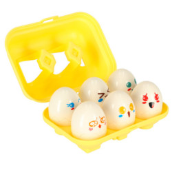 Puzzle educativ cu forme de ouă Montessori animale 6 buc.