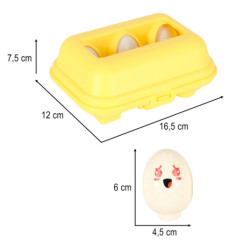 Puzzle educativ cu forme de ouă Montessori animale 6 buc.